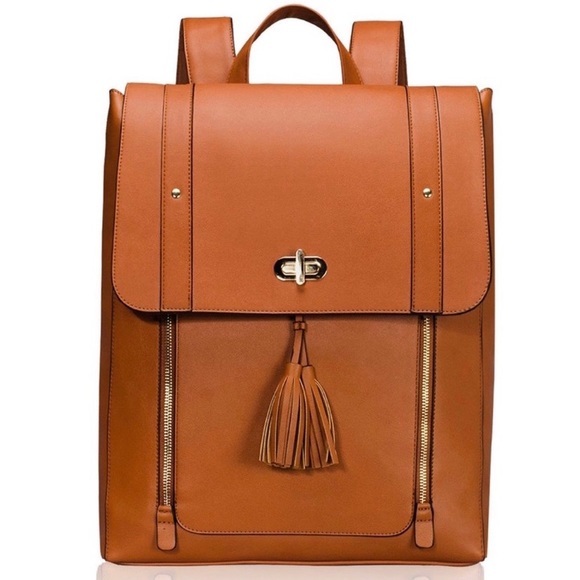 ESTARER Handbags - ESTARER Chic Faux Leather 15.6in Laptop Backpack
